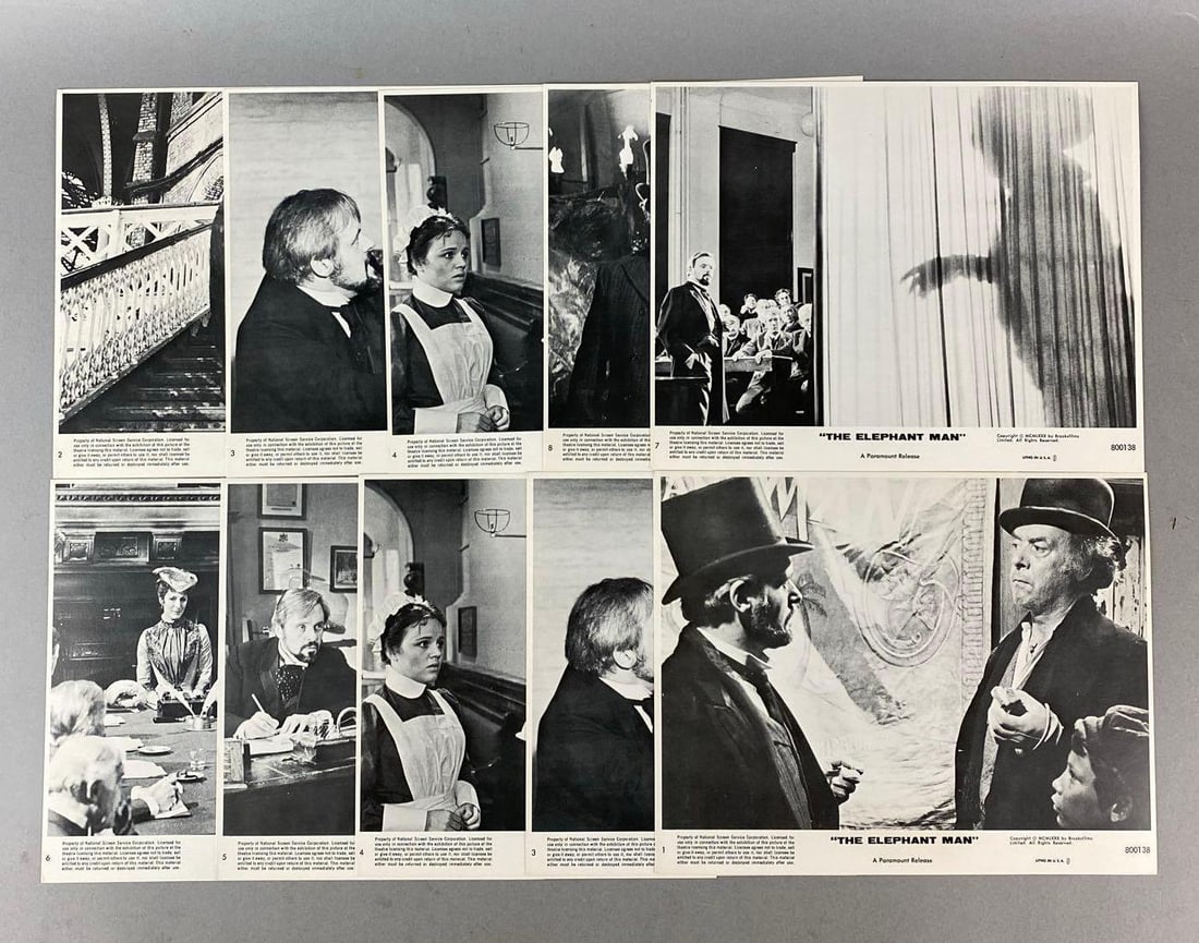 Group of 10 1980 Paramount The Elephant Man Still Photos (1 of 3)