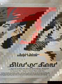 Original 1923 Blood and Sand Rudolph Valentino movie poster