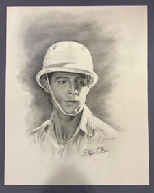 Rudolph Valentino original artwork by Stephen O'Brien