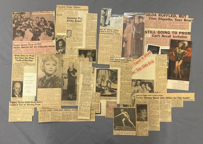 Group of Gilda Gray (Shimmy Girl) Goes to Prom newspaper clippings