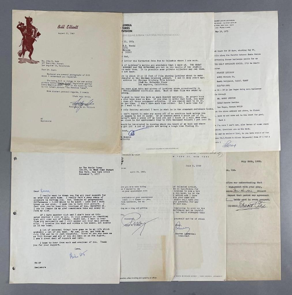 Group of 7 Signed Vintage Hollywood Letters (1 of 3)