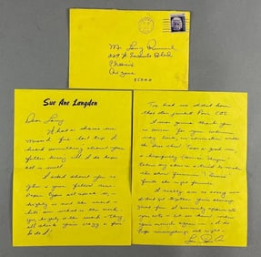 Signed Sue Ann Langdon Letter