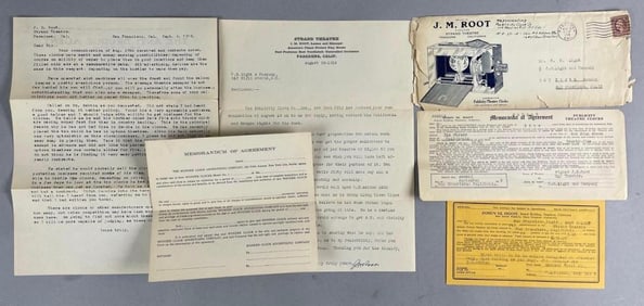 Group of 6 John M. Root Strand Theatre Ephemera