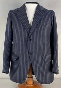1930s Charlie Chaplin Blue Striped Sports Coat