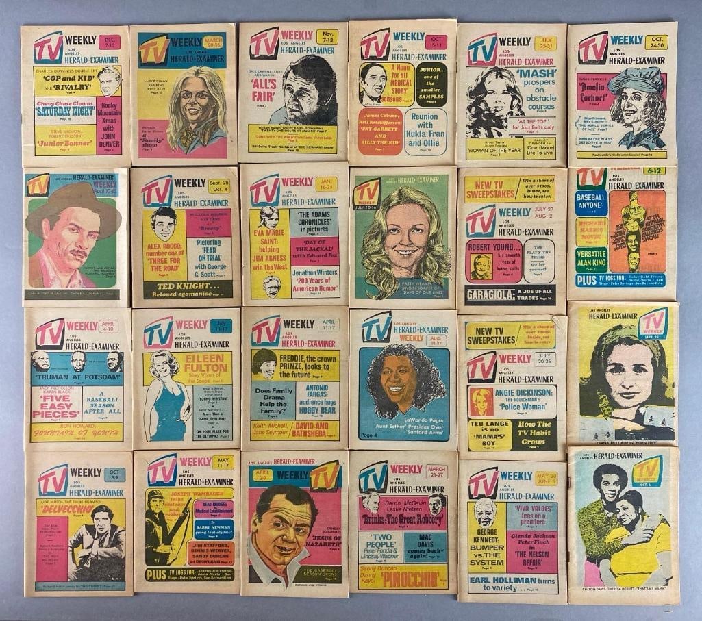 Group of 24 TV Weekly Los Angeles, Herald Examiner (1 of 3)