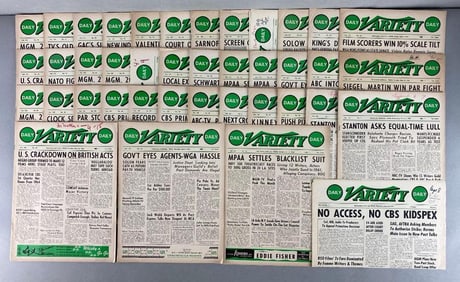 Group of 40 Daily Variety Magazines