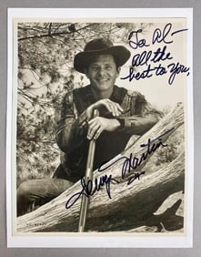 Signed Dewey Martin Photograph With COA
