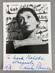 Signed Louise Rainer Photograph
