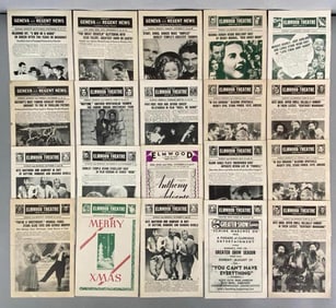 Group of 20 1940s Movie Theatre Programs