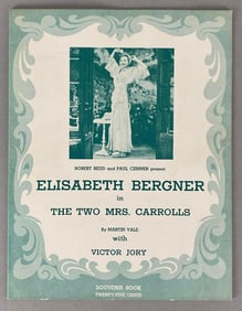 1940s The Two Mrs. Carrolls Play Souvenir Booklet
