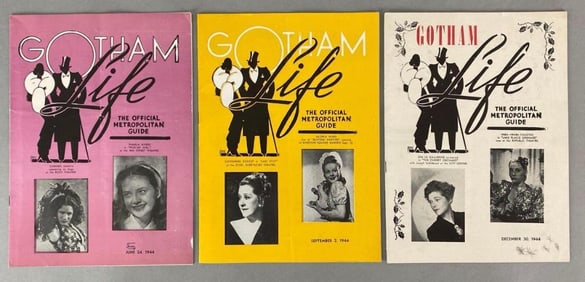 Group of 3 1944 Gotham Life Magazines