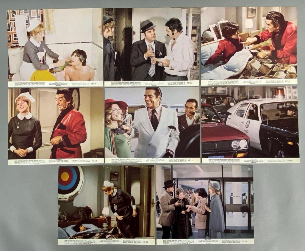 Group of 8 1972 Every Little Crook and Nanny Mini Lobby Cards: MGM Studios, All measure 8 x 10 inches.