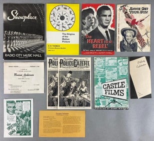 Group of 10 Assorted Hollywood Programs History Catalogue