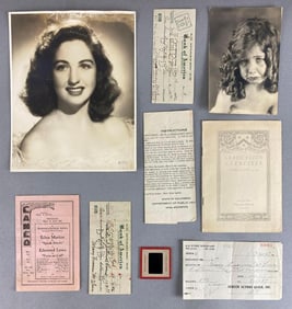 Group of 9 Mary McLain and Mary Pickford Ephemera