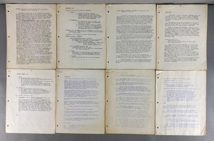 Group of 8 Historic Informational Curations on Hollywood