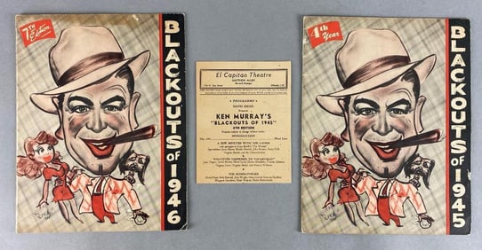 Group of 3 Blackouts of 1945 - 1946 Programs