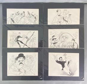 Group of 6 Herschfeld Theatre Art Prints