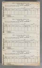 R.K.O. Pantages Theatre Payroll Receipt Pad