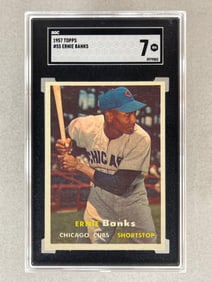 1957 Topps Ernie Banks #55 SGC 7
