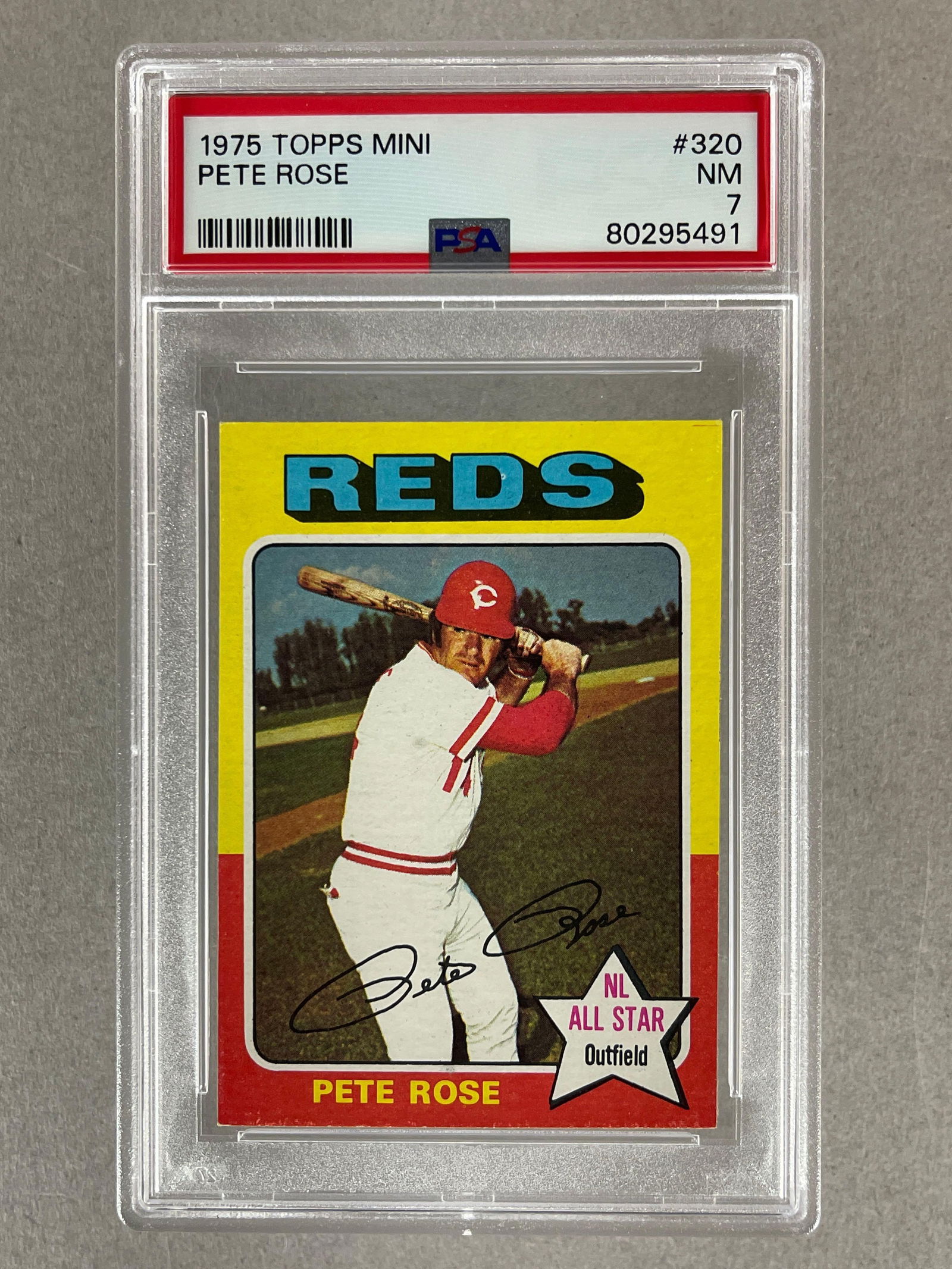 1975 Topps Mini Pete Rose #320 PSA 7 (1 of 2)