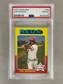 1975 Topps Mini Joe Morgan #180 PSA 8