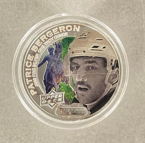 2017 Upper Deck Hockey Patrice Bergeron 1 Troy Ounce Silver Round /5000