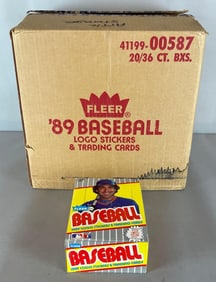 1989 Fleer Baseball Wax Box from Original F-Face Error Case