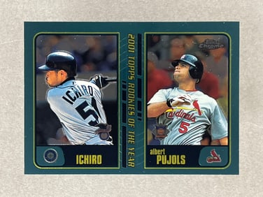 2001 Topps Chrome Traded Ichiro Suzuki/ Albert Pujols #T99 Rookie