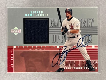 Rare 2000 Upper Deck Signed Game Jersey Jeff Bagwell #H-JB