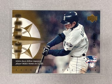 2001 Upper Deck Update Gold Ichiro Suzuki Tribute 43/100 Rookie