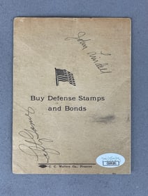 Lefty Gomez Signed 1942 New York Yankees Spring Training Roster with JSA COA