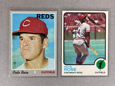 1970 and 73 Topps Pete Rose Cards