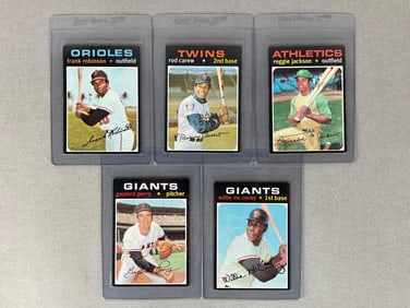 1971 Topps Frank Robinson, Reggie Jackson + 3 Other HOFs
