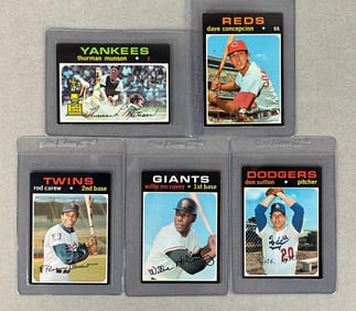 1971 Topps Thurman Munson, Dave Concepion Rookie + 3 HOFs