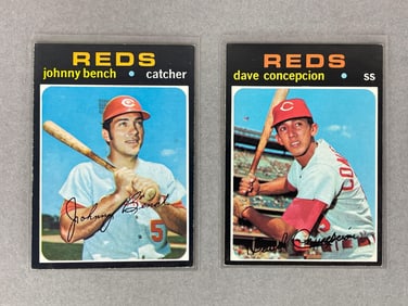 1971 Topps Johnny Bench and Dave Concepion Rookies