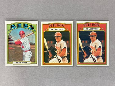 3 - 1972 Topps Pete Rose Cards