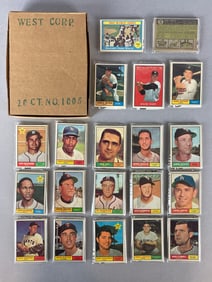 1961 Topps Baseball West Corps Cello Fun Pack Vending Box of 20 with Stars