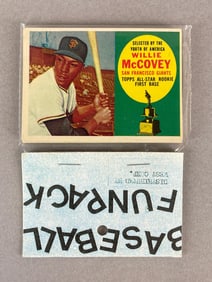 1960 Topps Baseball West Corps Cello Fun Pack with Willie McCovey Rookie on Top