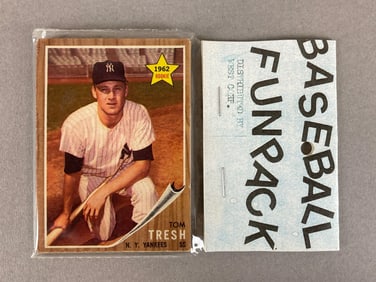 1962 Topps Baseball West Corps Cello Fun Pack with Tom Tresh Rookie on Top