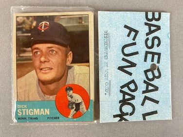 1963 Topps Baseball West Corps Cello Fun Pack