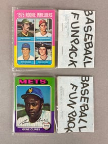 1975 Topps Baseball West Corps Cello Fun Pack with Keith Hernandez Rookie on Top
