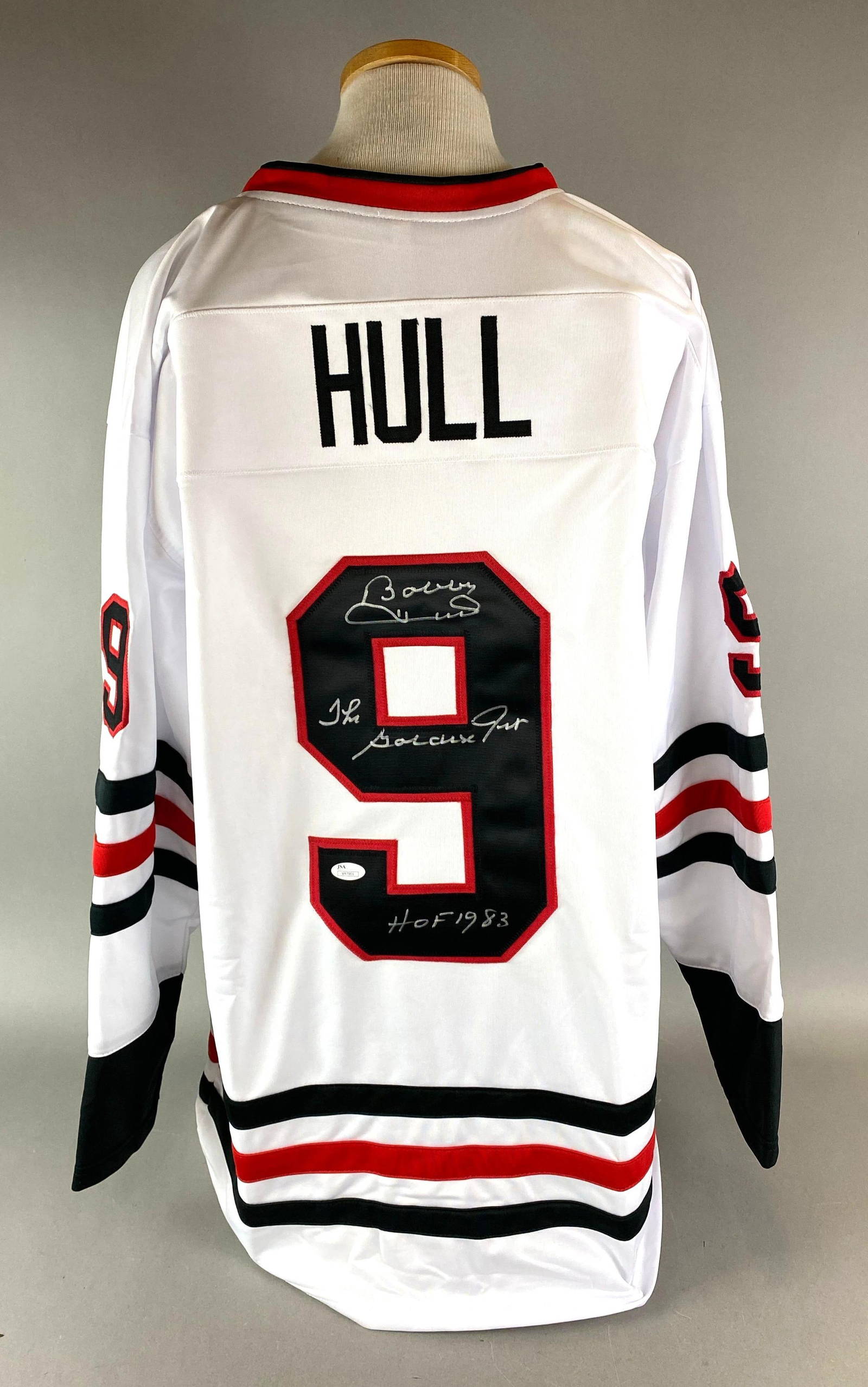 Bobby Hull Signed Chicago Blackhawks Jersey With Inscriptions Jsa