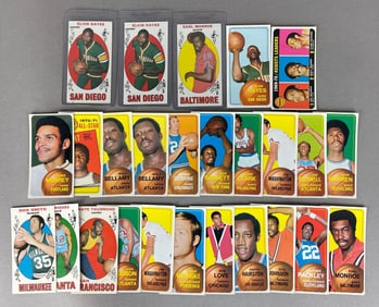 25+ 1969 and 70 Topps Basketball Cards with HOFs and Rookies