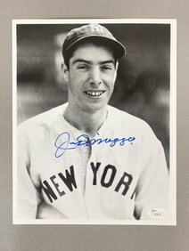 Joe Dimaggio Signed 8 x 10 Photo with JSA LOA
