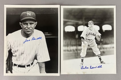 Joe and Luke Sewell Signed Photos with JSA LOAs