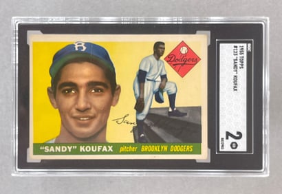 1955 Topps Sandy Koufax #123 SGC 2 Rookie