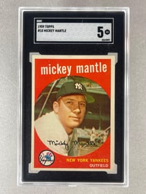 1959 Topps Mickey Mantle #10 SGC 5