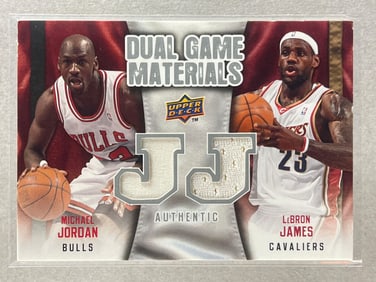 2009 Upper Deck Dual Game Material Michael Jordan/ LeBron James #DG-ML