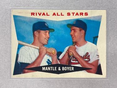 1960 Topps Rival All-Stars Mantle/ Boyer #160