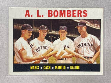 1964 Topps AL Bombers Maris/ Cash/ Mantle/ Kaline #331